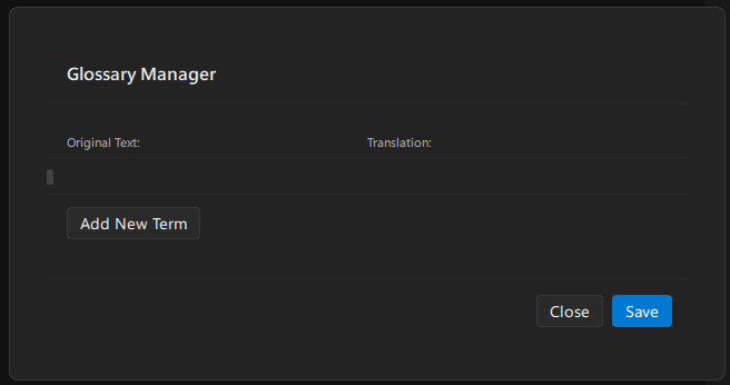 STZ XML Translator glossary manager