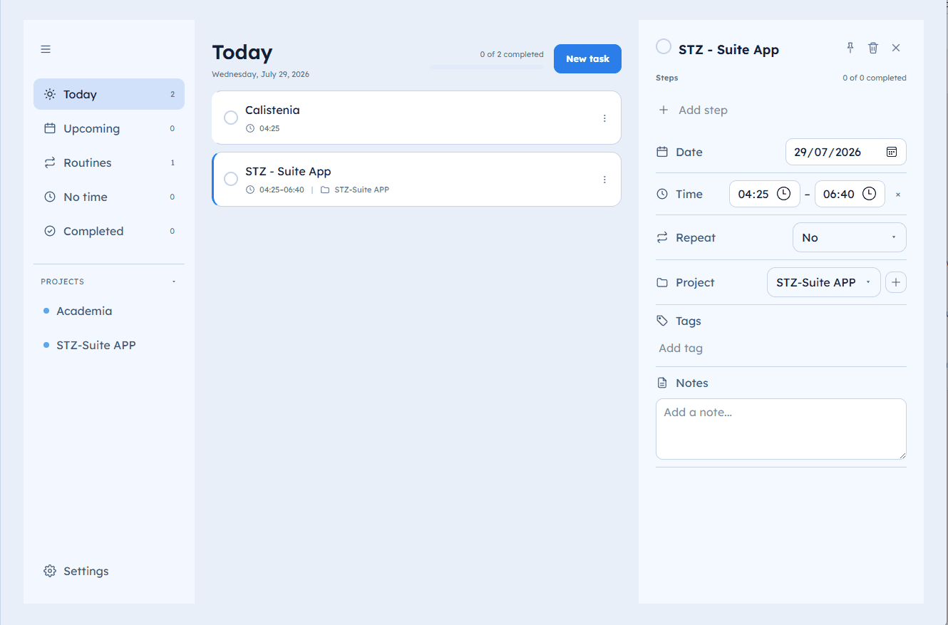 Ordelya — Produtividade