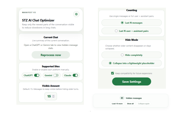 STZ Ai Chat Optimizer screenshot 1
